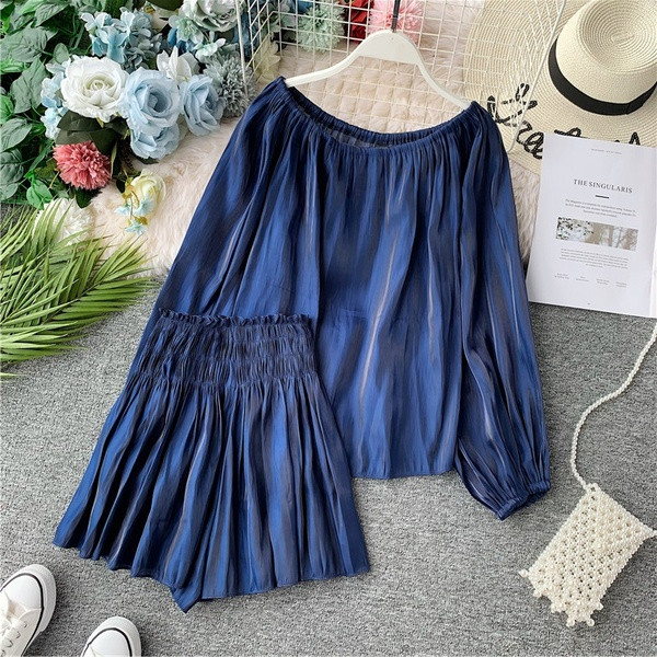 Set modern pentru femei din două părți în culori deschise și închise