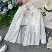 Cămașă de damă modernă model larg cu mâneci lungi în mai multe culori