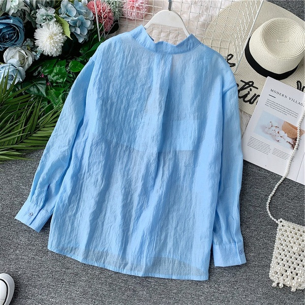 Cămașă de damă modernă model larg cu mâneci lungi în mai multe culori