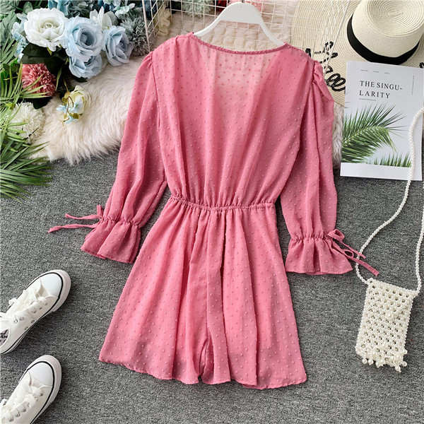 Salopeta de bord scurta cu maneci 3/4 in mai multe culori