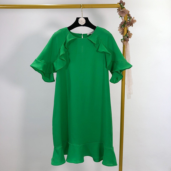 Rochie scurta de dama cu decolteu oval in doua culori