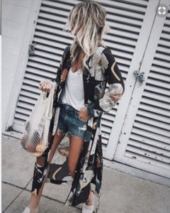 Μακρύ γυναικείο παρεό  με μοτίβα λουλουδιών σε διάφορα χρώματα