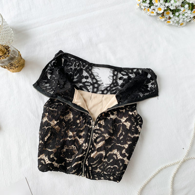 Top scurt de dama modern cu fermoar in trei culori