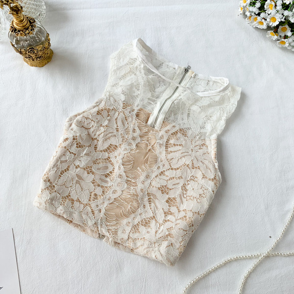 Top scurt de dama modern cu fermoar in trei culori