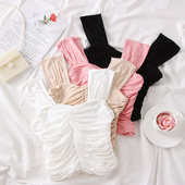 Maiou de damă de zi cu bretele alb, bej, roz și negru