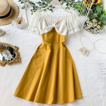 Rochie moderna de dama cu umerii goi in mai multe culori