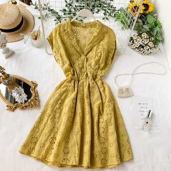 Rochie de dama din dantela cu elastic in mai multe culori