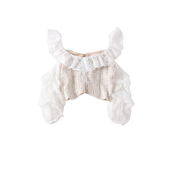 Stílusos női blúz csupasz váll - fekete-fehér