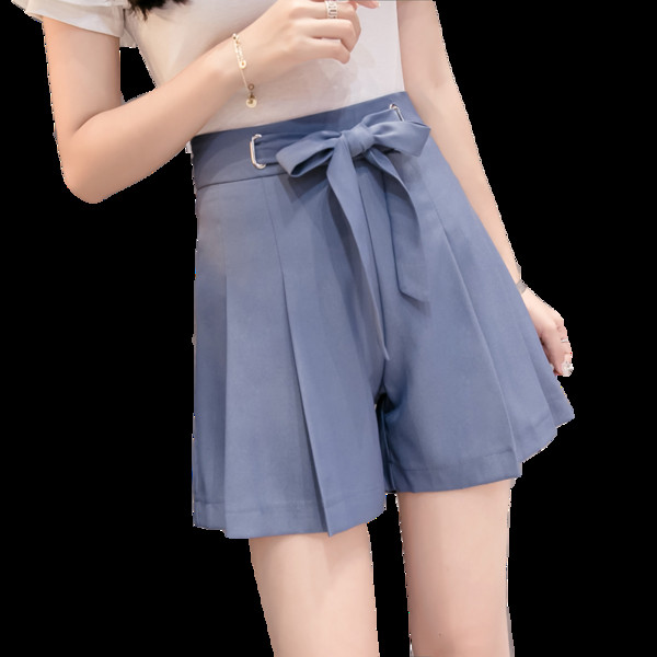 Pantaloni scurti eleganti de dama cu talie inalta in trei culori