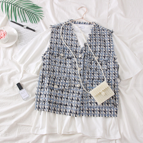 Tricou + vestă de damă model nou în două culori