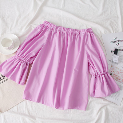 Bluza de dama model nou cu umerii goi in verde, alb, roz si negru