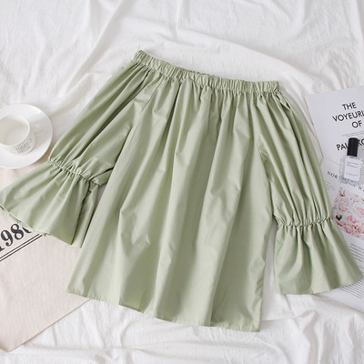 Bluza de dama model nou cu umerii goi in verde, alb, roz si negru