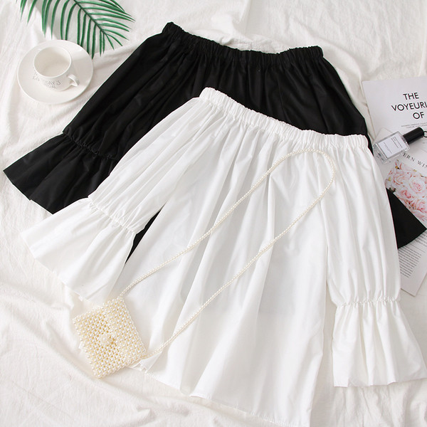 Bluza de dama model nou cu umerii goi in verde, alb, roz si negru