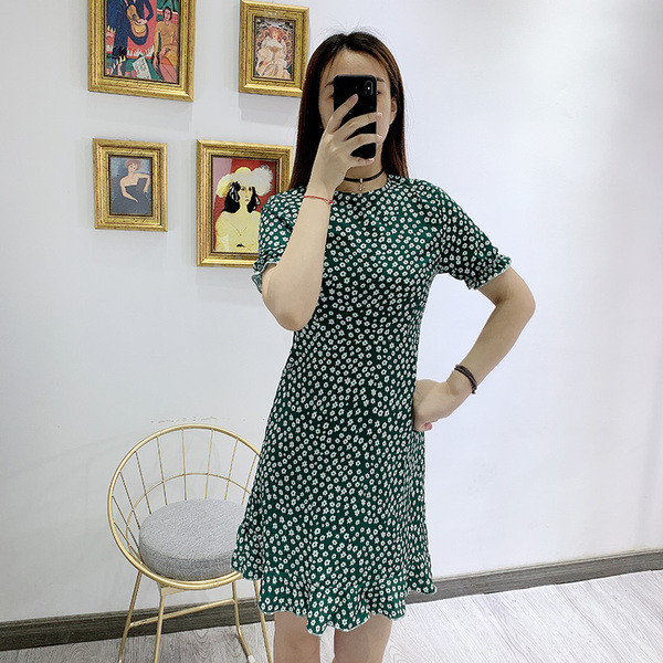 Rochie scurta casual de dama cu model floral