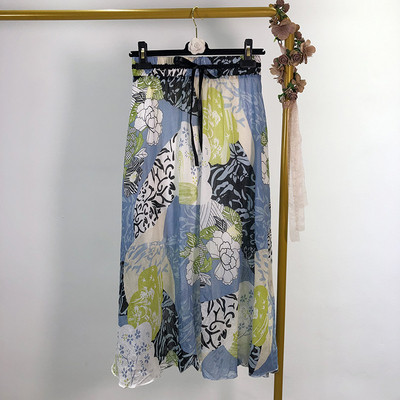 Fusta lunga dama cu cravate in talie diferite modele