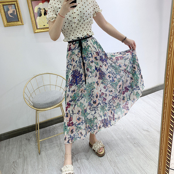 Fusta lunga dama cu cravate in talie diferite modele