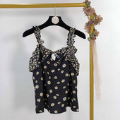 Maieu de damă cu bretele subțiri și decolteu