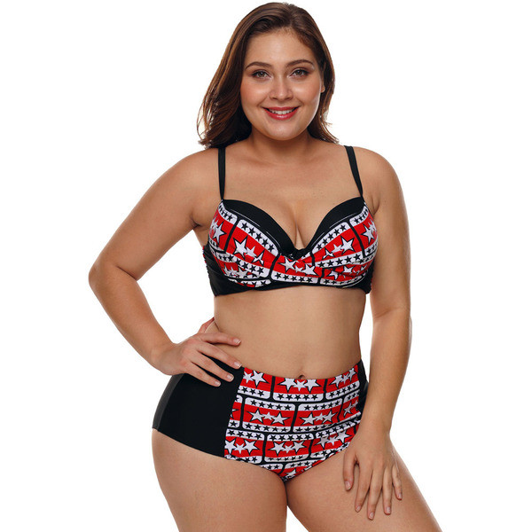 Costum de baie pentru femei până la 3XL și pantaloni cu talie înaltă