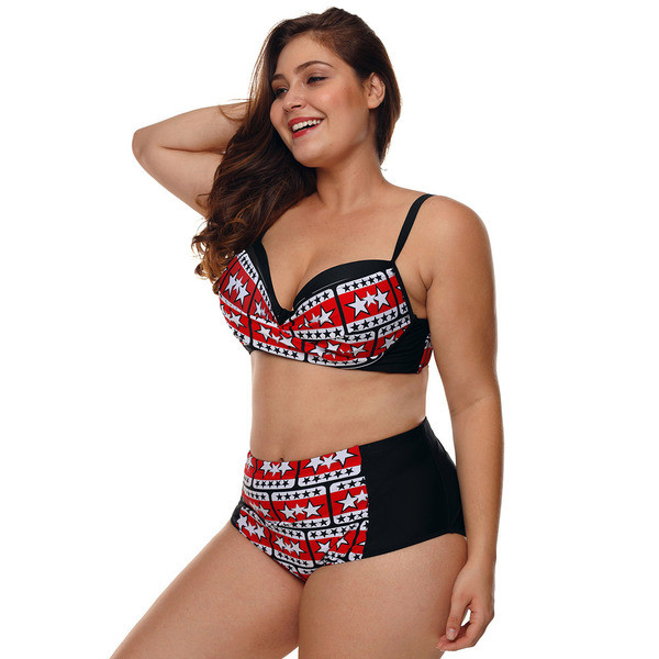 Costum de baie pentru femei până la 3XL și pantaloni cu talie înaltă