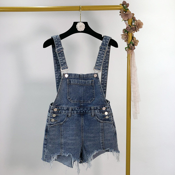 Γυναικεία ολόσωμη φόρμα με κουμπιά και σχισμένο μοτίβο