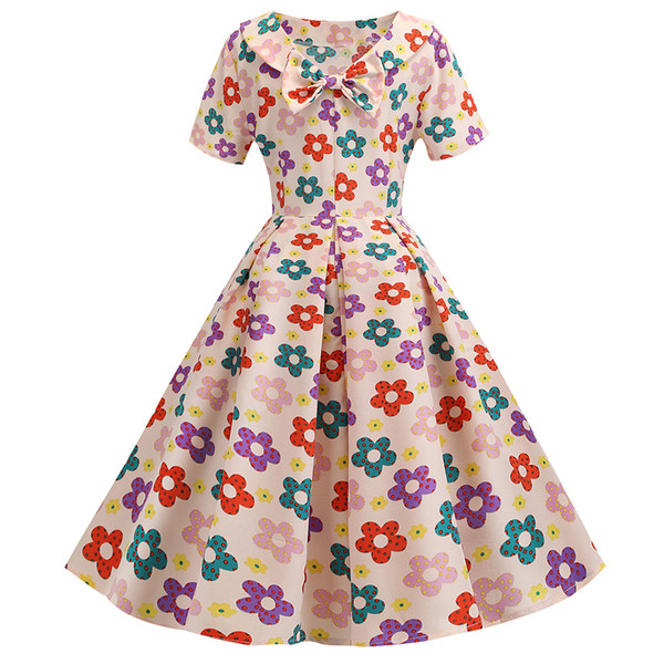 Model rochie de dama croiala cu aplicatie colorata