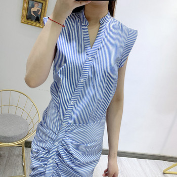 Rochie de dama cu decolteu in V si nasturi pe toata lungimea