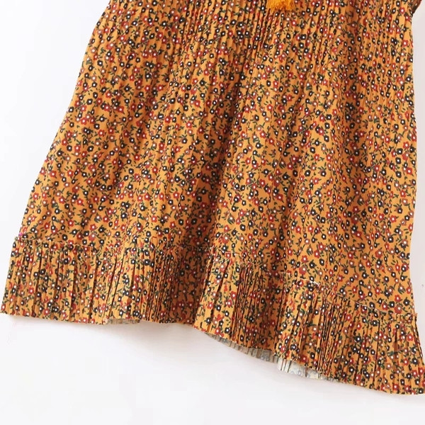 Ежедневна дамска рокля с къс ръкав и връзки в два цвята