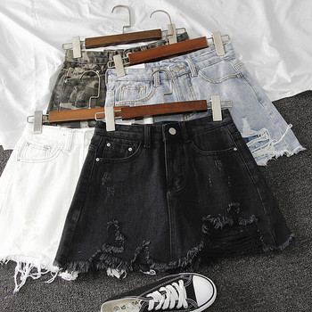 Fusta casual dama din denim in patru culori