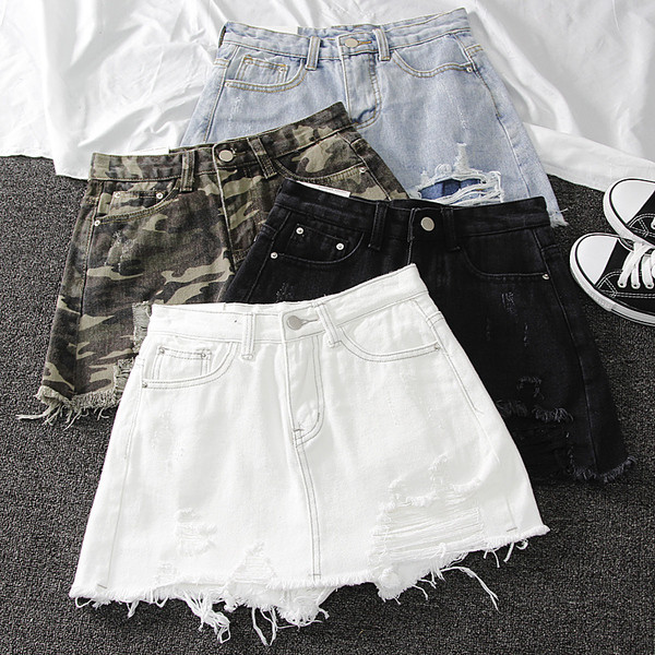 Fusta casual dama din denim in patru culori