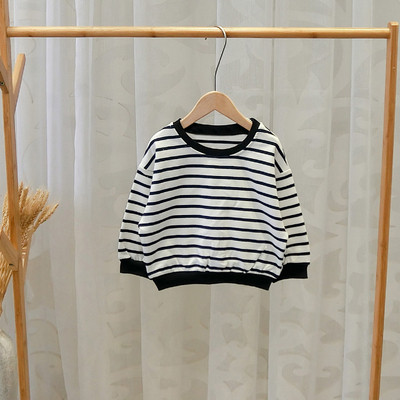 Hanorac zilnic pentru copii cu dungi în trei culori pentru băieți