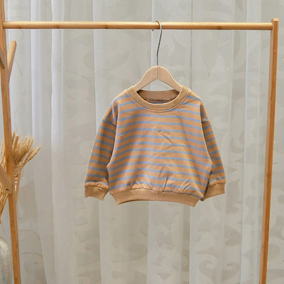 Hanorac zilnic pentru copii cu dungi în trei culori pentru băieți