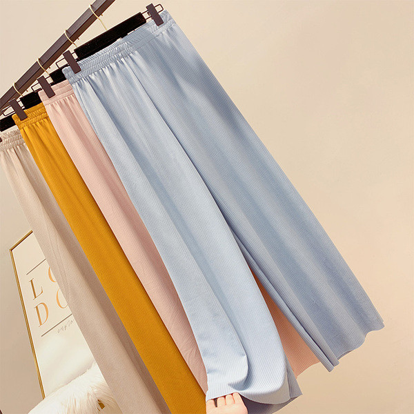 Pantaloni moderni de dama cu talie inalta in patru culori