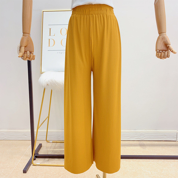 Pantaloni moderni de dama cu talie inalta in patru culori