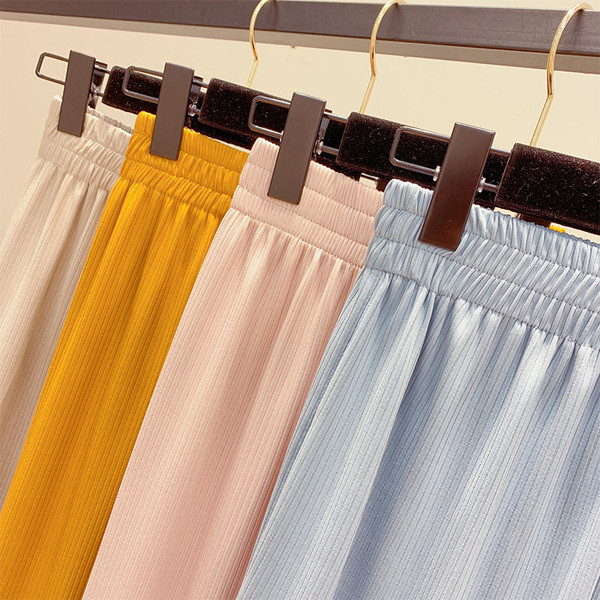 Pantaloni moderni de dama cu talie inalta in patru culori