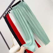 Pantaloni de dama plisati cu elastic