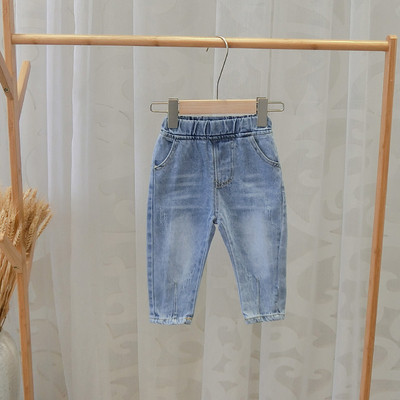 Blugi de copii actuali pentru baieti in culoarea albastra