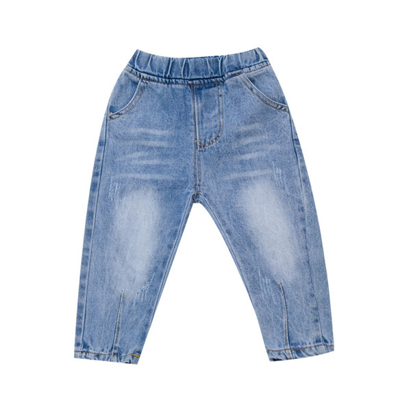 Blugi de copii actuali pentru baieti in culoarea albastra