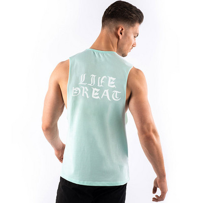 Мъжки спортен потник с надписи в няколко цвята