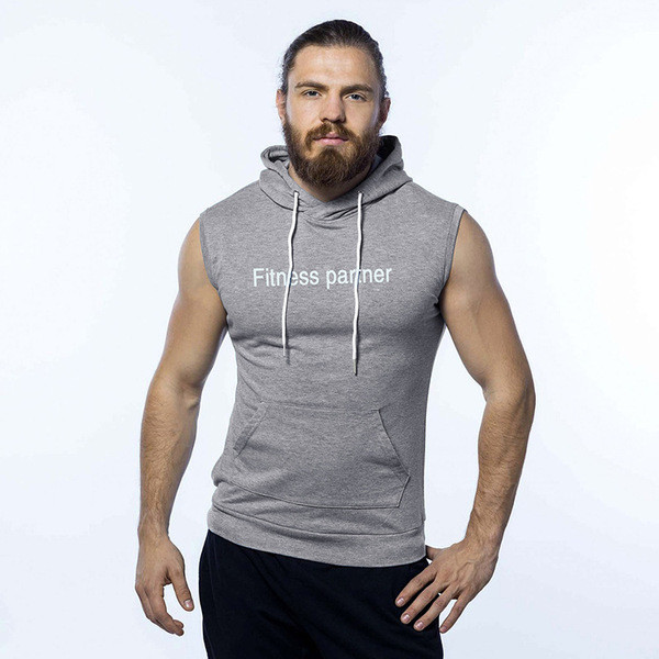 Maieu de bărbați cu glugă și inscripție în mai multe culori