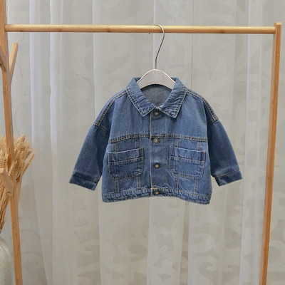 Jachetă de blugi pentru copii elegantă pentru băieți în albastru
