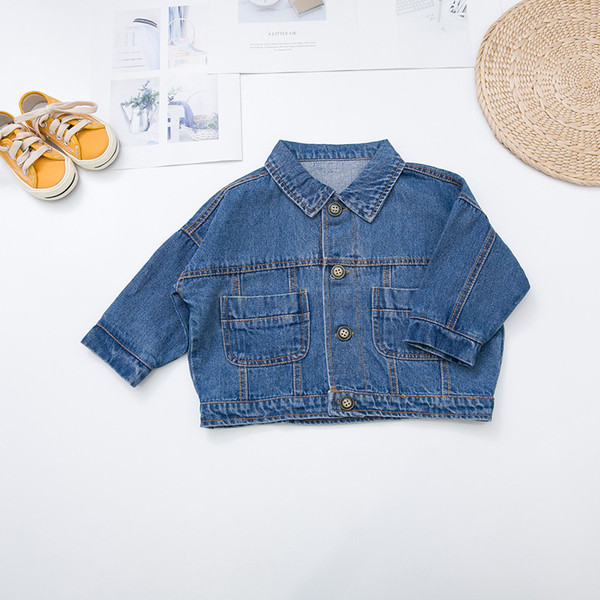 Jachetă de blugi pentru copii elegantă pentru băieți în albastru