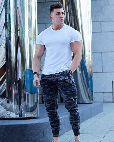 Спортно-ежедневен мъжки панталон с камуфлажен десен в три цвята