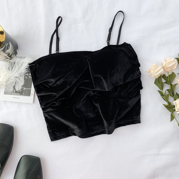 Top de damă din catifea în mai multe culori