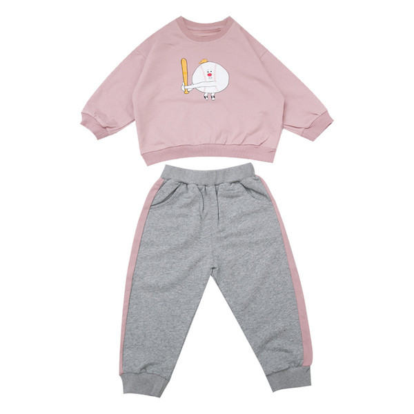 Set zilnic pentru copii cu aplicație pentru fete în două culori