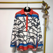 Cămașă cu mâneci lungi și nasturi cu model cu model