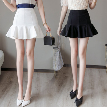 Fusta de dama moderna in model croiat alb si negru