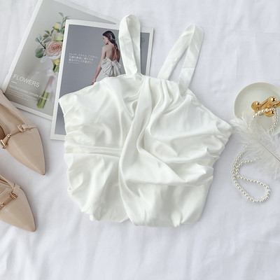 Maieu modern de damă cu bretele în trei culori