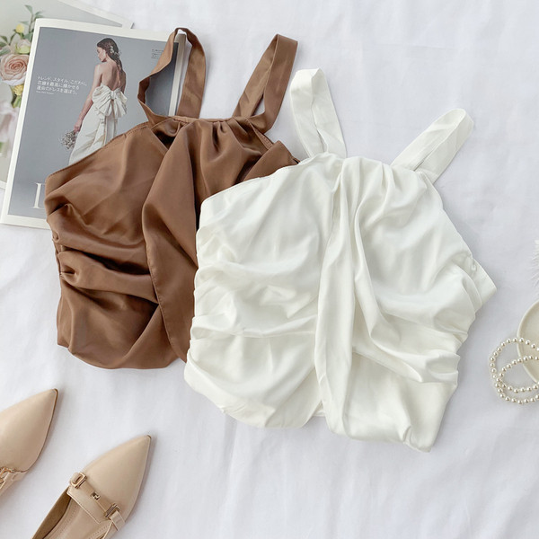 Maieu modern de damă cu bretele în trei culori