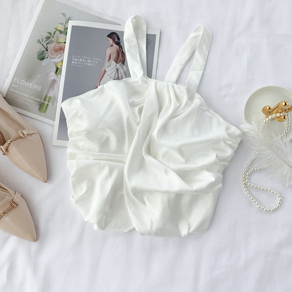 Maieu modern de damă cu bretele în trei culori