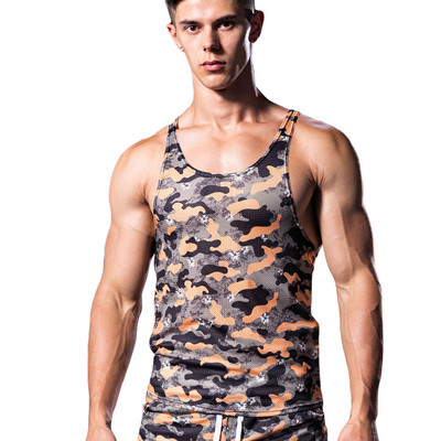 Maieu sport pentru bărbați cu model de camuflaj în mai multe culori